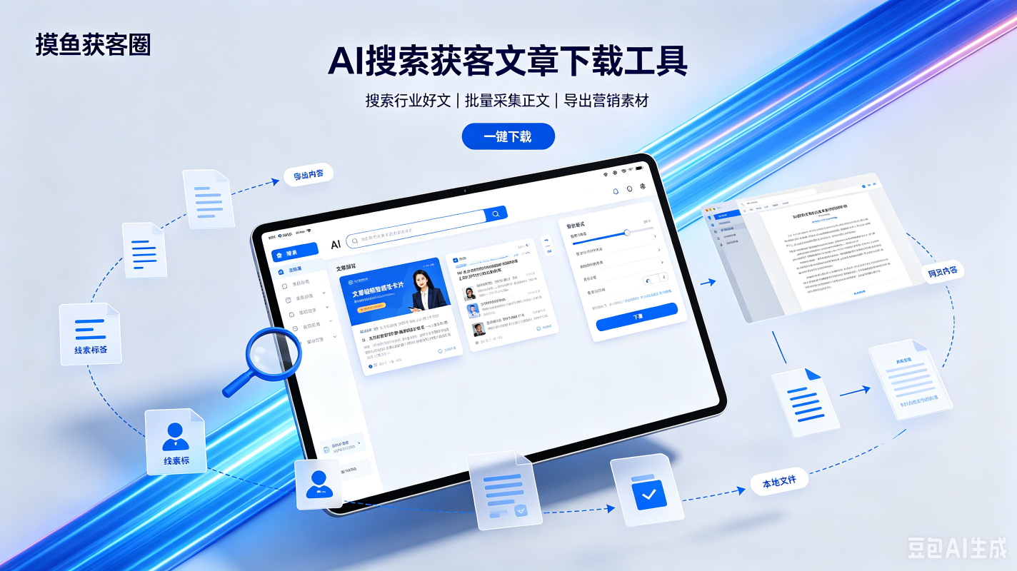 摸鱼获客圈geo文章下载插件使用讲解